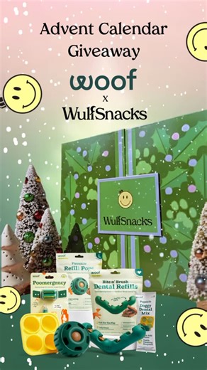 Wulf Snacks Inc. on Instagram: "‼️CLOSED‼️ We’re so excited to be teaming up with our friends over at @mywoof to give back to our amazing community this holiday season🎄🐾 You all sold us out so quickly, and we wanted to find a special way to say thank you for all the love and support. We saved ONE advent calendar to give back to you guys! One lucky winner will receive a $100 My Woof gift card ✨ and a limited edition Wulf Snacks Advent Calendar the ultimate holiday gift combo for your pup💝 ➥𝗛�