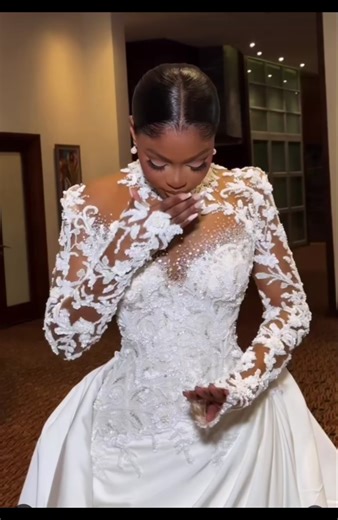 The two beautiful shy Brides in their adorable wedding dress.I can never be shy on my wedding day o