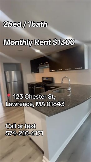 📍 123 Chester St, Lawrence, MA 01843 ✔️ Down Pay: $600 ✔️ Electricity gas water included ✔️ Pet Welcome ! 🧺 in unit Laundry 🅿️ Parking 🌿 Safe and quiet neighborhood and easy to access Call or text 574-210-6171 #lawrence #massachusetts #2bedroom #renta #lawrencema