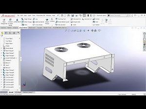 Electronic Device Casing In Solidwork | Sheet Metal Drawing In Solidwork | Vent | Flange | Rendering