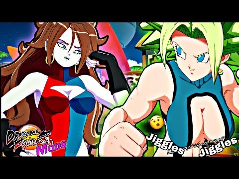 DBFZ MODS | Android 21 Leotard Mod Vs Kefla SwuimSuit Jiggles + Special Quotes & Super Combo attack