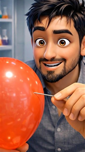 Balloon vs Pin 😲 | #Shorts #AirPressure #ScienceExperiment#PhysicsFun #learnwithfun #shorts