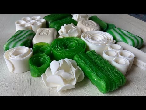 DRY SOAP CUTTING ASMR 🤍💚 MOST SATISFYING ASMR