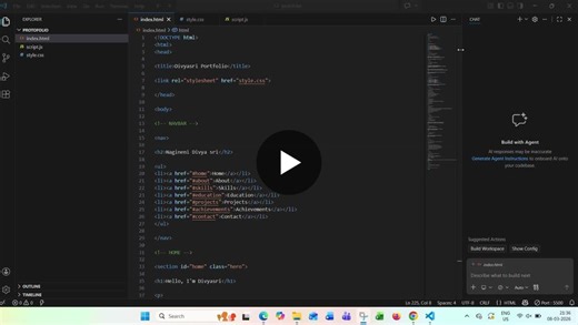 #codsoft #webdevelopment #internship #portfolio #html #css #javascript | Nagineni Divyasri