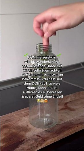 POV: Sie zeigt dir ein EASY DIY Rosmarinhaarwasser Rezept für gesunde Haare! 😍🤯✨🌱 | officialjosi