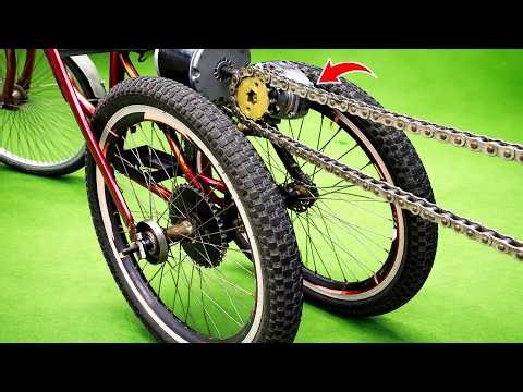 BILLIONS OF FARMERS ATTACH MOTORS TO OLD BICYCLES, TURNING THEM INTO 500W MOTORIZED TRICYCLES