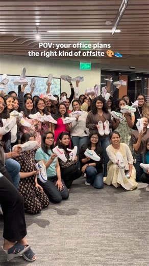 Moreiarty Art Studio | Custom Sneakers India on Instagram: "The last few weeks looked a little different at work. Paint-stained tables. Teams slowing down. Conversations flowing while sneakers turned into something personal. We’ve been hosting corporate sneaker customisation workshops for year-end celebrations, offsites, and holiday gatherings and trust us, these moments say more than any icebreaker ever could. If you’re planning an offsite, Christmas celebration, or team experience that people