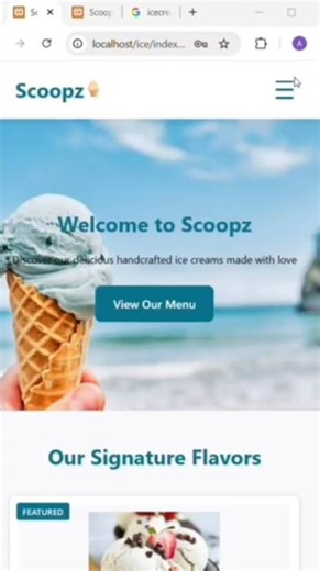 PHP & MySQL Ice Cream Ordering System | For Business & Students