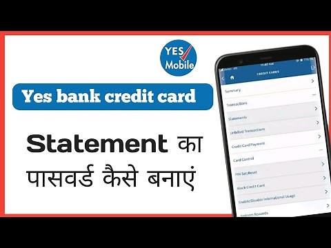 How to open yes bank credit cards statement pdf password