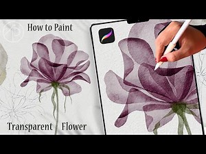 Here’s how to paint transparent layered flower 🌸 Procreate tips and tricks for beginners