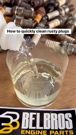 How to quickly clean rusty plugs #sparkplugs #cleaninghacks #mechanic #mechaniclife #diy #automotive #highlights #fblifestyle #Teambelbros | Team Belbros