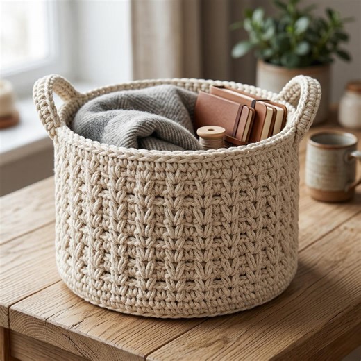 Chunky Crochet Basket Pattern PDF, Beginner Friendly Storage Organizer (PDF Download) - Etsy
