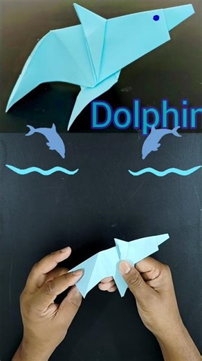 How to make a Paper Dolphin 🐬#shorts #dolphin #origami #diy #paperdolphin