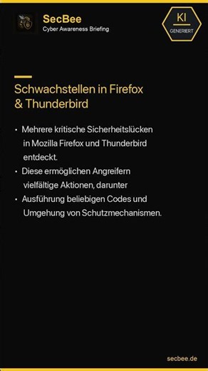 Sicherheitswarnung: Schwachstellen in Mozilla Firefox und Thunderbird