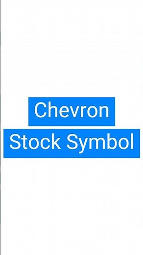 Chevron Stock Symbol #stocksandshares #cvx