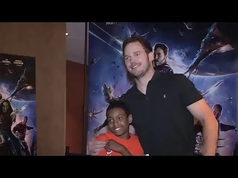 Chris Pratt Adorably Surprises Kids at a 'Guardians of the Galaxy' Screening