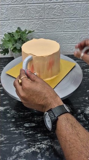 This is my first time making a beer mug cake. #cake #cakedesign #youtubeshorts #cakedecorating #v...