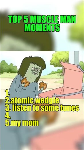 Top 5 Muscle Man Moments | Regular Show #shorts #regularshow #top5
