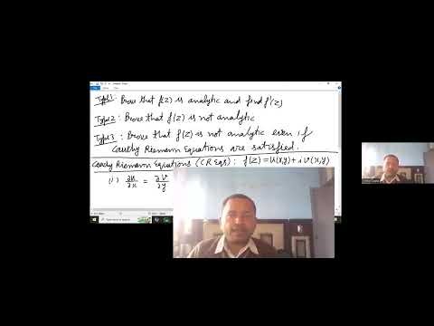 L 40 unit 4 Cauchy Riemann equations cartesian and polar form, Analytic function