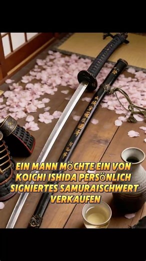 A man wants to sell a samurai sword personally signed by Koichi Ishida. #Germany
