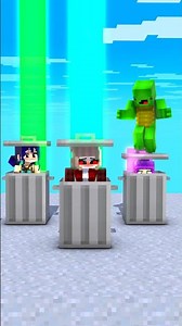 JJ and Mikey Music Garbage Bin 😂😁 - MAIZEN Minecraft Animation