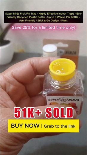 Super Ninja Fruit Fly Trap - Eco-Friendly Indoor SolutionSay goodbye to