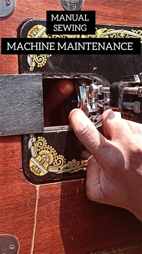 Manual Sewing machine maintenance #diy #sewing #sewingmachine #shorts