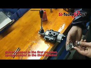 P40 directional control valve detent and spring spool control