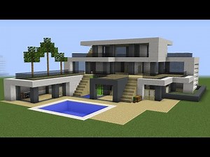 Minecraft - How to build a huge modern house 3