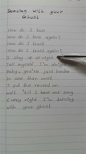 Dancing With Your Ghost - Sasha Alex sloan #lyrics #dancingwithyourghost #sasha #viralshorts