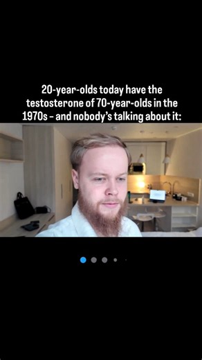 Joe on Instagram: "1. A 2007 study in the Journal of Clinical Endocrinology and Metabolism found testosterone levels in men have been dropping every single decade since the 70s – across all ages. That means a healthy guy at 22 today might have lower T than a retired grandfather did back then. We’re not just getting older faster. We’re getting weaker by default. 2. In 1987, average testosterone was 576 nanograms per deciliter. By 2025, it’s projected to fall below 300. That’s more than a 45 perce