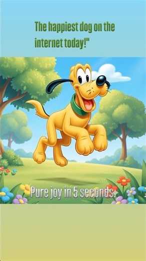 Pluto's Biggest 'Zoomies'! 🐾 You Can't Help But Smile! #happydog #dog #animation #kidsanimation