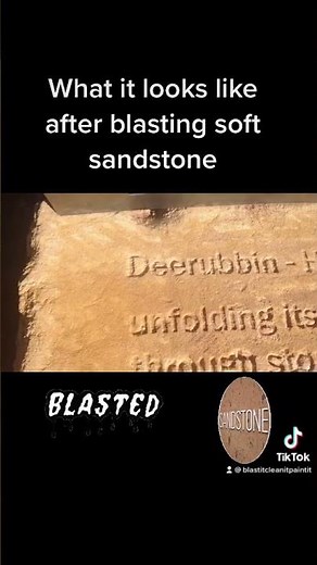 Etching lettering into Sandstone by Sandblasting