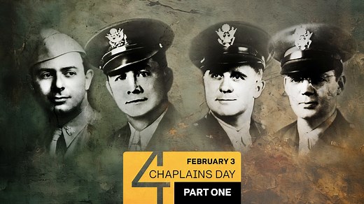 February 3 is #FourChaplainsDay. Watch Part One of the story of the "Four Chaplains," an excerpt from the featured documentary film "Fighting Spirit." Father John P. Washington, Rabbi Alexander D. Goode, and the Revs. George L. Fox and Clark V. Poling gave up their life jackets on the sinking U.S. Army transport Dorchester in the North Atlantic on Feb. 3, 1943, so that others might live. #FourChaplains | #LiveTheCall | #FightingSpiritFilm | U.S. Army Chaplain Corps
