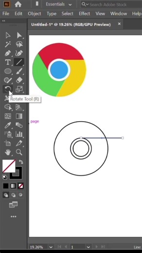 Make Google Chrome Logo in 30 Seconds! | Adobe Illustrator #Shorts