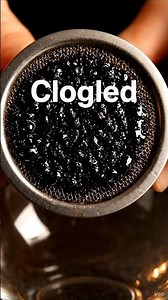 Satisfying Espresso Clean: "Clogged" Screen to Shiny! ☕✨ (Cafiza) | #shorts