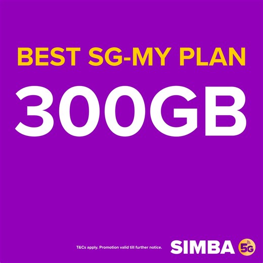 16K views · 247 reactions | Get the best SG-MY plan today at SIMBA. 300GB SG-MY Data + 10GB Roaming to 60+ Countries | SIMBA Telecom | Facebook