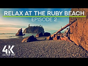8 HRS Relaxing Atmosphere of Ruby Beach, Olympic National Park - Calming Ocean Waves Sounds - Ep.2