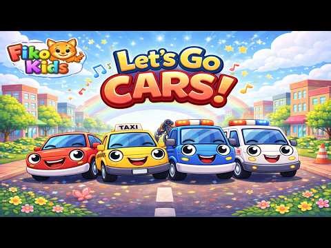 Let’s Go Cars! 🚗 Kids Car Song | Fun Vehicles Dance Song for Children | FikoKids