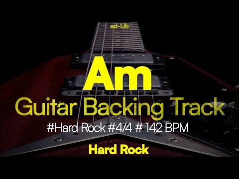 Am Hard Rock Guitar backing track I 142 BPM I