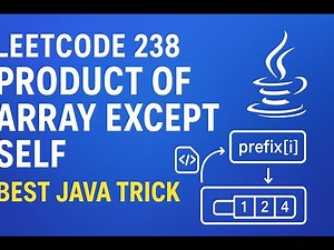 LeetCode 238 Product of Array Except Self | Best Java Trick Explained WITH Visualization!