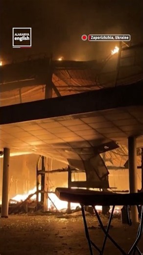 Firefighters Battle Blaze at Zaporizhzhia Mall after Russian Strike