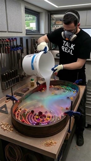 Crafting Magic The Ultimate LED & Floral Epoxy Resin Table #diy#flowers #epoxy #tablefullofjoy#home