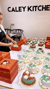 1.8K views · 513 reactions | Baking up holiday magic! ✨ 45pcs Dainty Christmas Cake 﫶 Thankyou! #cake #christmascake #christmas #christmasmagic #christmasday | Caley Kitchen | Facebook