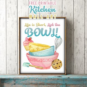 Fabulous and Free Printable Kitchen Wall Art - The Cottage Market