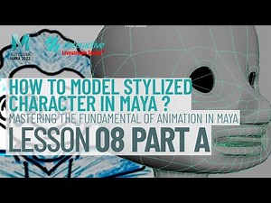How to Model a Stylized Character in Maya? | Lesson 8 Part A | Maya Animation for Beginners | Live