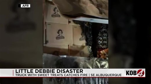 Little Debbie cake catastrophe: Truck full of snacks burns in Albuquerque