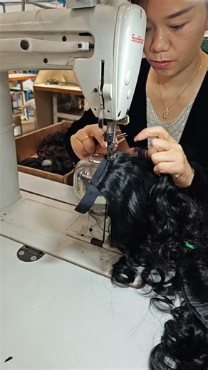 Making wigs with a sewing machine. Wig skills. #machine #wigs #hair #diyhairstyle #sewing