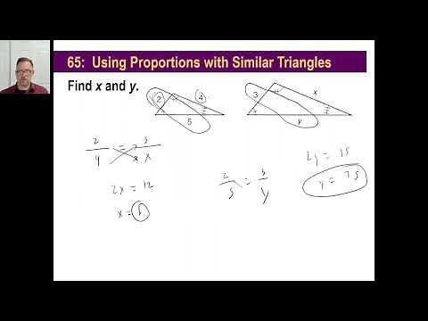 Saxon Math - Pre-Algebra 1/2: 3rd Edition (Lesson 65) - Proportions, Similar Triangles