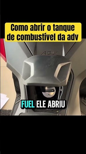 How to open the fuel tank on an Adventure 160, and how to open the trunk #honda #adv